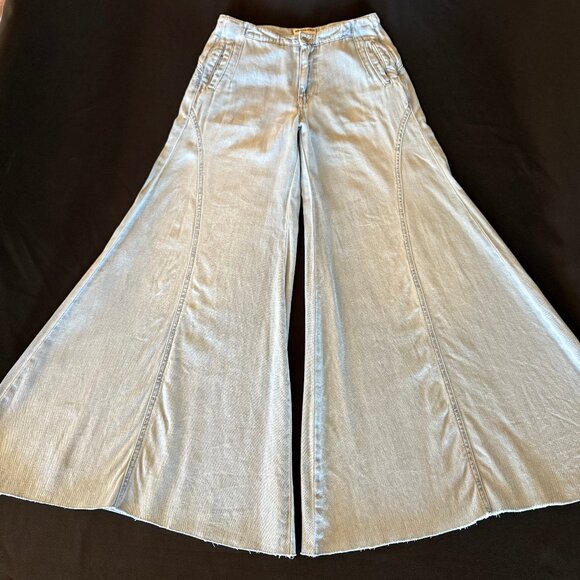 Free People Chase The Sun Extreme Wide-Leg Jeans Sz 27 - Picture 4 of 15